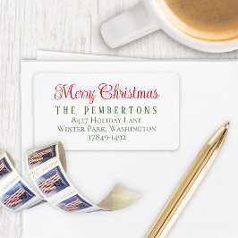 メリークリスマスホリデイ差出人住所ラベル ラベル