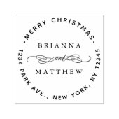 メリークリスマスホリデイ差出人住所 セルフインキングスタンプ (デザイン)