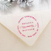 メリークリスマスホリデイ差出人住所 セルフインキングスタンプ