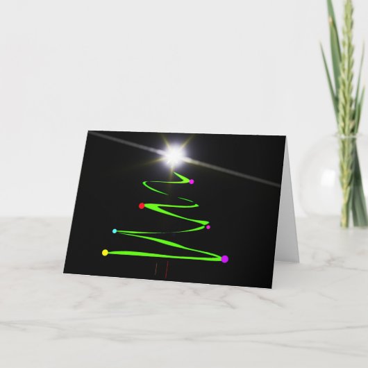 メリークリスマスホリデーお祝いサンタクロース シーズンカード (正面)