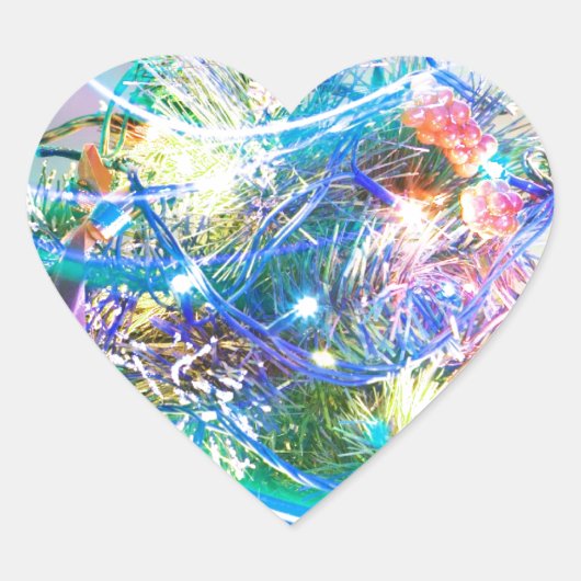 メリークリスマスホリデーお祝いサンタ条項 ハートシール (正面)