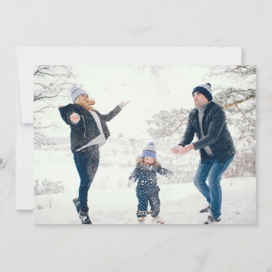 メリークリスマスホリデーかわいいストリングライト4写真 シーズンカード (裏面)