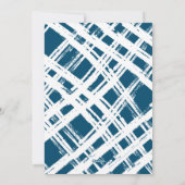 メリークリスマスホリデーかわいいフェスティバルキラキラ青 シーズンカード (裏面)