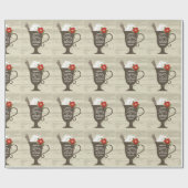 メリークリスマスホリデーアイスクリーム ラッピングペーパー (フラット)