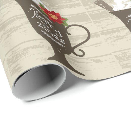 メリークリスマスホリデーアイスクリーム ラッピングペーパー (ロールコーナー)