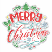 メリークリスマスホリデーウィンター シール (正面)