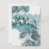 メリークリスマスホリデーウォーターカラー冬の風景 シーズンカード (裏面)
