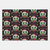 メリークリスマスホリデーカエル ラッピングペーパーシート (正面3)