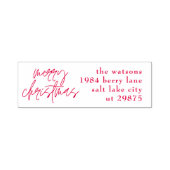メリークリスマスホリデーカスタムテンプレートアドレス セルフインキングスタンプ (デザイン)