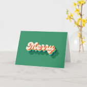 メリークリスマスホリデーカード カード (黄色い花)