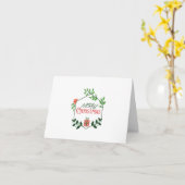 メリークリスマスホリデーカード カード (黄色い花)