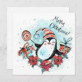 メリークリスマスホリデーカード シーズンカード (正面/裏面)