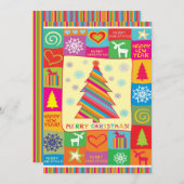 メリークリスマスホリデーカード シーズンカード (正面/裏面)