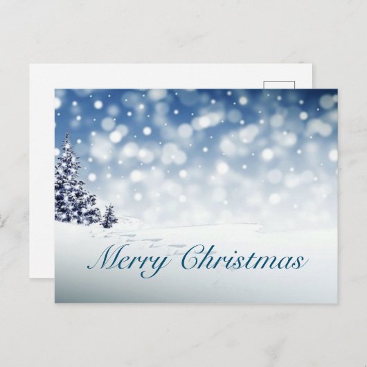 メリークリスマスホリデーカード シーズンポストカード (正面/裏面)