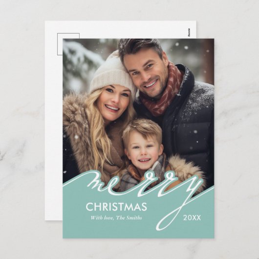 メリークリスマスホリデーカード シーズンポストカード (正面/裏面)