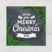 メリークリスマスホリデーカード スクエア名刺 (正面)