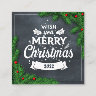 メリークリスマスホリデーカード スクエア名刺