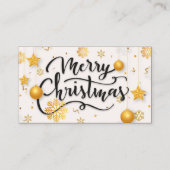 メリークリスマスホリデーカード 名刺 (正面)