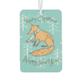 メリークリスマスホリデーキツネコージー カーエアーフレッシュナー (裏面)