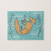 メリークリスマスホリデーキツネコージー ジグソーパズル (横)