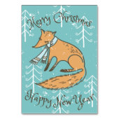 メリークリスマスホリデーキツネコージー テーブルナンバー (裏面)