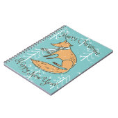 メリークリスマスホリデーキツネコージー ノートブック (左側)