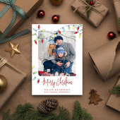 メリークリスマスホリデーキュートフェスティバルストリングライト シーズンカード