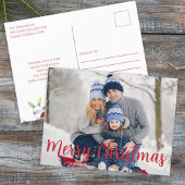 メリークリスマスホリデーキュートフェスティバルストリングライト シーズンポストカード