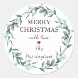 メリークリスマスホリデーギフトラベルシール ラウンドシール
