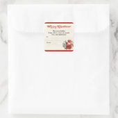 メリークリスマスホリデーギフト友人とビジネス スクエアシール (バッグ)