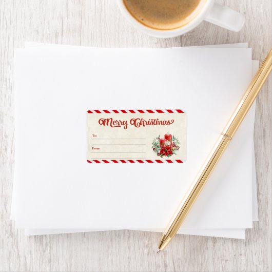 メリークリスマスホリデーギフト友人とビジネス ラベル (インサイチュ)