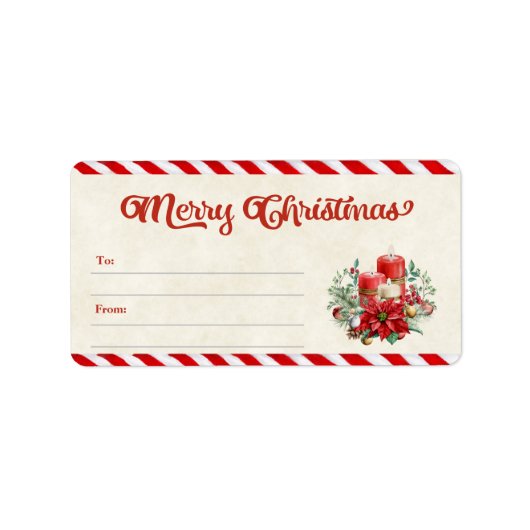 メリークリスマスホリデーギフト友人とビジネス ラベル (正面)