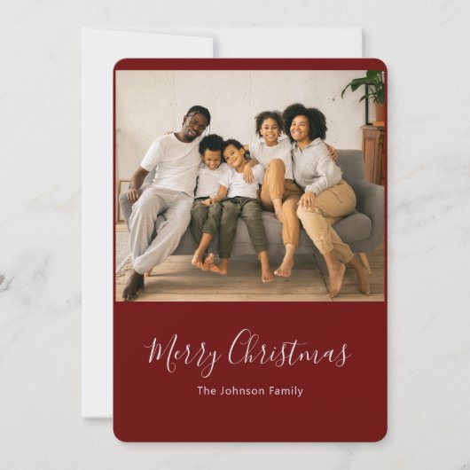 メリークリスマスホリデークリスマスカード シーズンカード (正面)