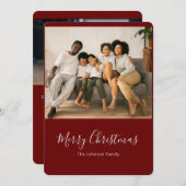メリークリスマスホリデークリスマスカード シーズンカード (正面/裏面)