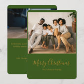 メリークリスマスホリデークリスマスカード シーズンカード (正面/裏面)