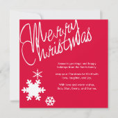 メリークリスマスホリデーグリーティングカード シーズンカード (正面)