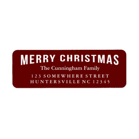 メリークリスマスホリデーグリーティング ラベル (正面)