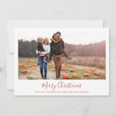 メリークリスマスホリデーグリーンレッドカントリープレイド シーズンカード (正面)