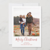 メリークリスマスホリデーグリーンレッドカントリープレイド シーズンカード (正面)