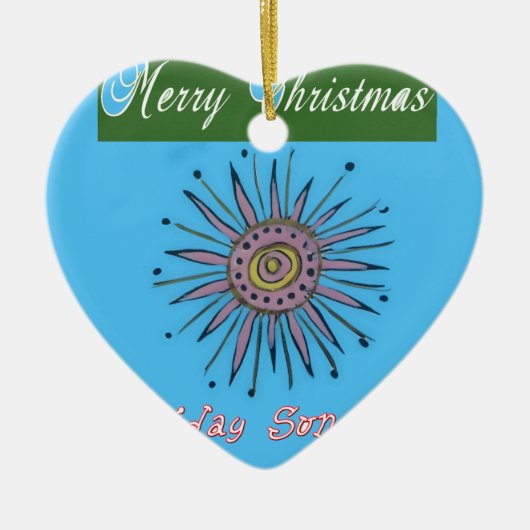 メリークリスマスホリデーサンシャインコレクション セラミックオーナメント (正面)