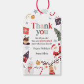 メリークリスマスホリデーサンタギフトファミリー先生 ギフトタグ (正面)