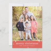 メリークリスマスホリデーシンプルフェスティバルキラキラ赤 シーズンカード (正面)