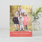 メリークリスマスホリデーシンプルフェスティバルキラキラ赤 シーズンカード (スタンド正面)