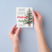 メリークリスマスホリデーシーブリーパーティの招待状 チラシ (手)