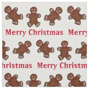 メリークリスマスホリデージンジャーブレッドマンメンズグルメ ファブリック
