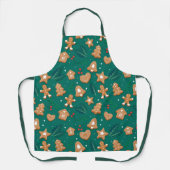 メリークリスマスホリデージンジャーブレッドCookie エプロン (正面)
