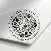 メリークリスマスホリデースクリプトキュート差出人住所 セルフインキングスタンプ