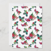 メリークリスマスホリデーストッキング フローラル フォト シーズンカード (裏面)