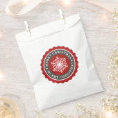 メリークリスマスホリデースノーフレーク フェイバーバッグ (クリップ留めされた状態)