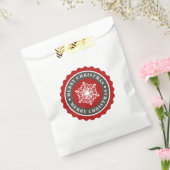 メリークリスマスホリデースノーフレーク フェイバーバッグ (封をした状態)